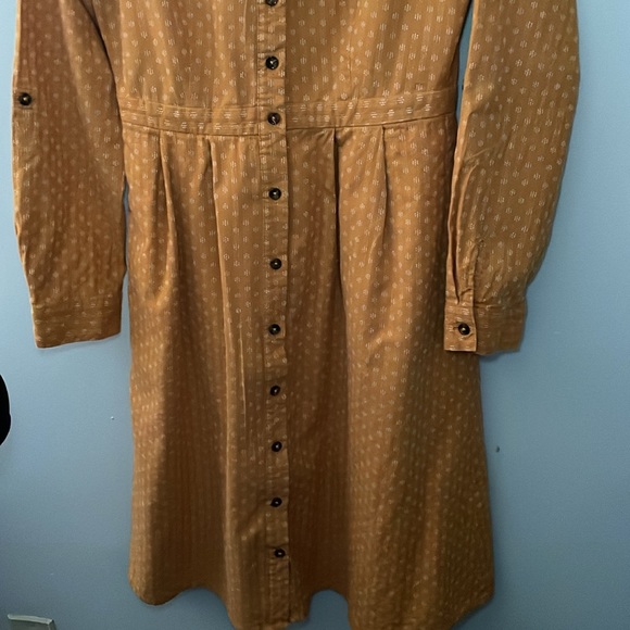 ModCloth Broadcast coordinator golden yellow shirt dress Size 4 - Picture 6 of 15